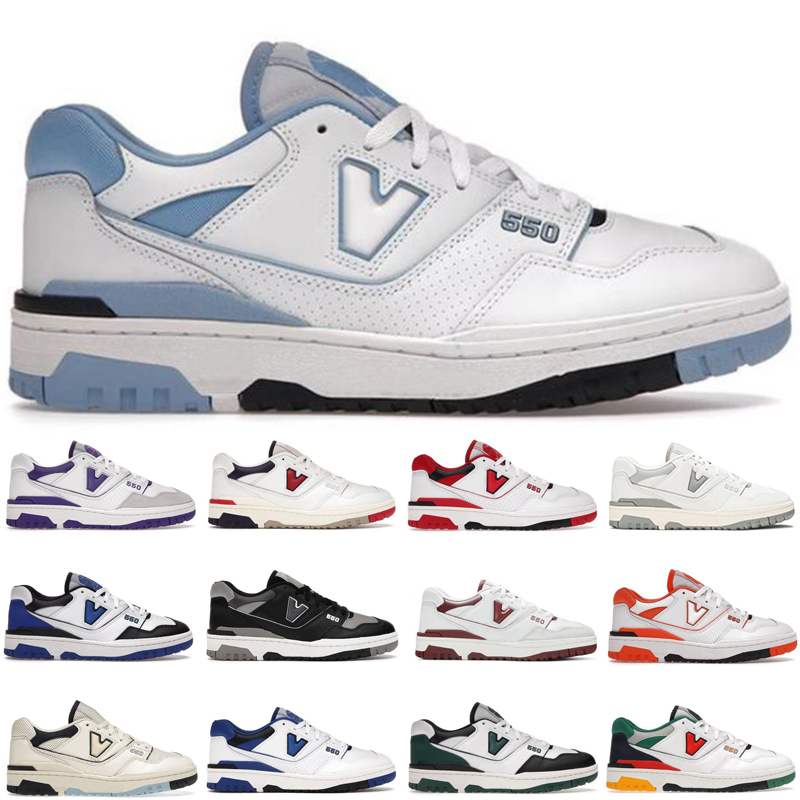 

NEW BB550 B550 550 Sneakers Mens casual Shoes Low Sports Athletic Boots Shadow White Green Red Sea Salt Varsity Gold Navy Blue Men Women Trainers Eur 36-45, #9 white black