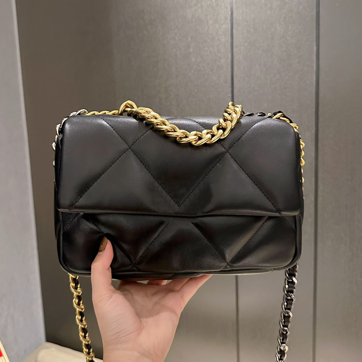 

High quality designer bag Classic Ringer 19 Chain Bag Leather Gold Chain Silver Chain Fashion explosion monodiagonal Shoulder bag, Other