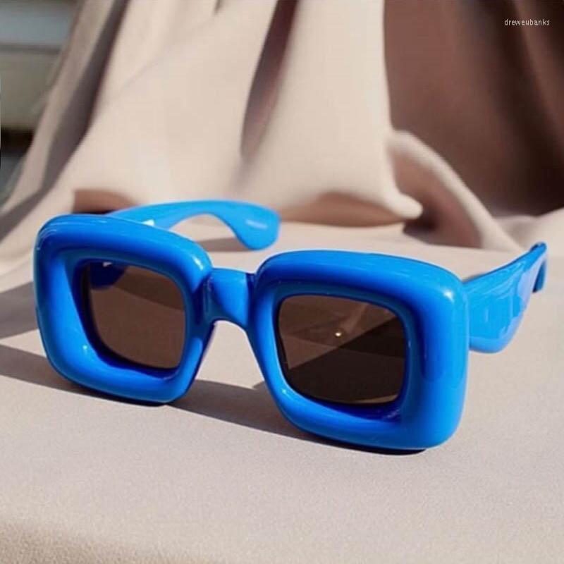 

Sunglasses Brand Designer Fat Women Men Oversized Square Sun Glasses Famale Inflatable Fashion Sunglass UV400