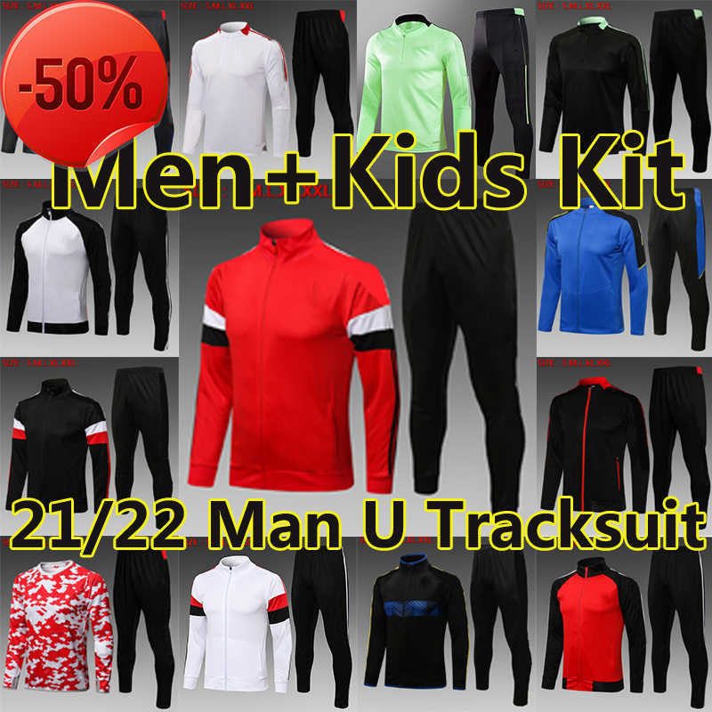

21/22 SANCHO RASHFORD Survetement Soccer Tracksuits SHAW 2021 2022 POGBA MARTIAL LINGARD B. FERNANDES Training Suit Jogging Hoodies Jackets, B526# e575# 2122 manlian
