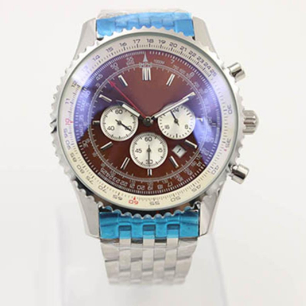 

2023 New Quality B06 B01 Navitimer Watches Chronograph Battery Movement Quartz Navy Brown Dial 45MM Men Watch Stainsteel Steel Mens Wristwatches Free Express