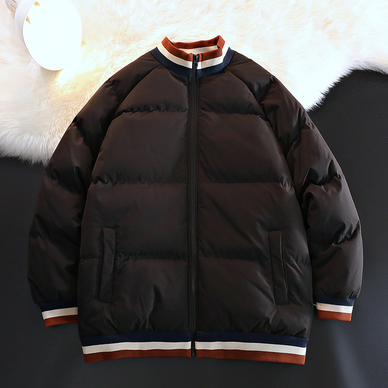 

Men s Down Parkas Streetwear Retro Warm Thicken Bubble Jacket Winter Classic Outdoor Walk Windproof Solid Puffer 221208, Black