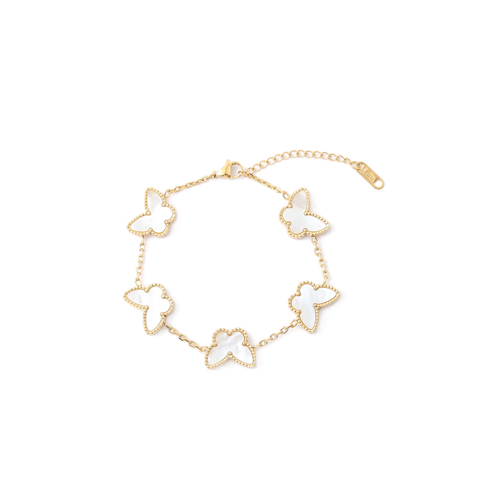 

Charm Bracelets 18K Gold Plated Butterfly For Women Cute Fashion Lucky Clover Bracelet Festive Gift Jewelry And Girls Drop Delivery Am1L9
