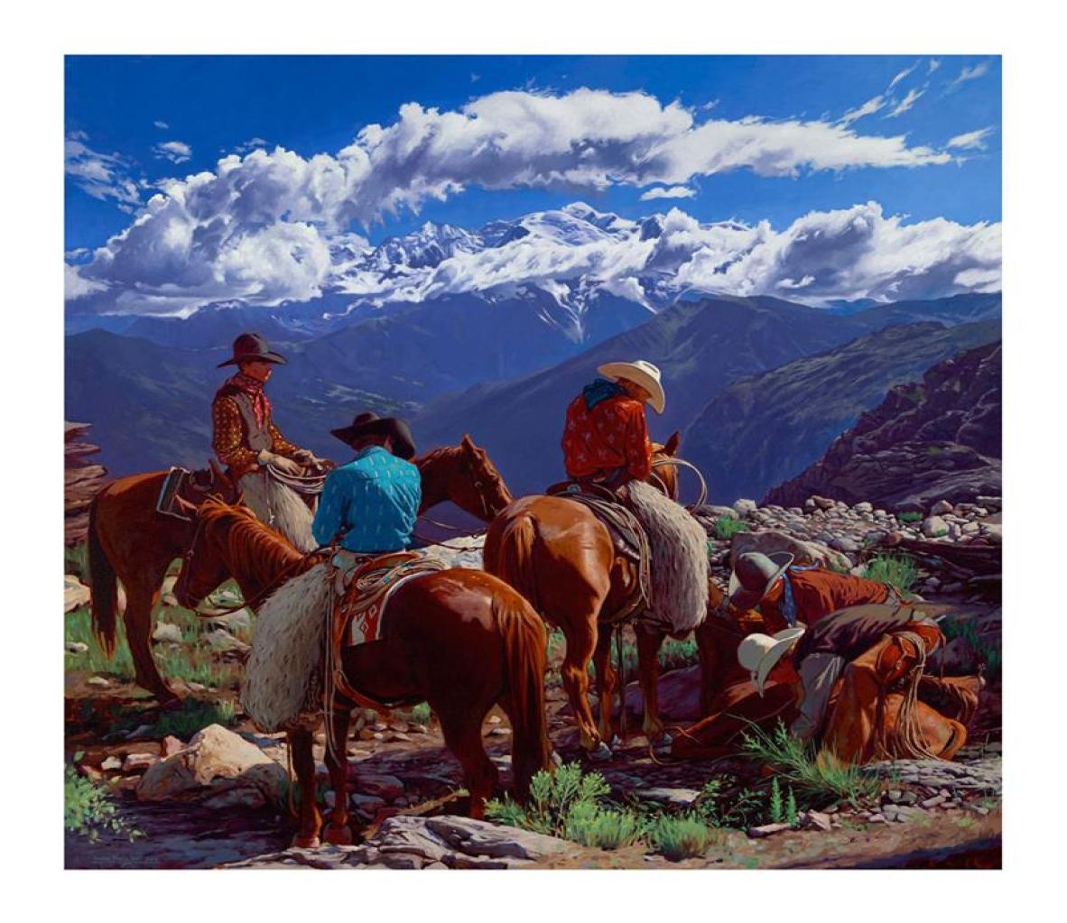

Mark Maggiori Cowboys at Work Painting Poster Print Home Decor Framed Or Unframed Popaper Material230T7855066