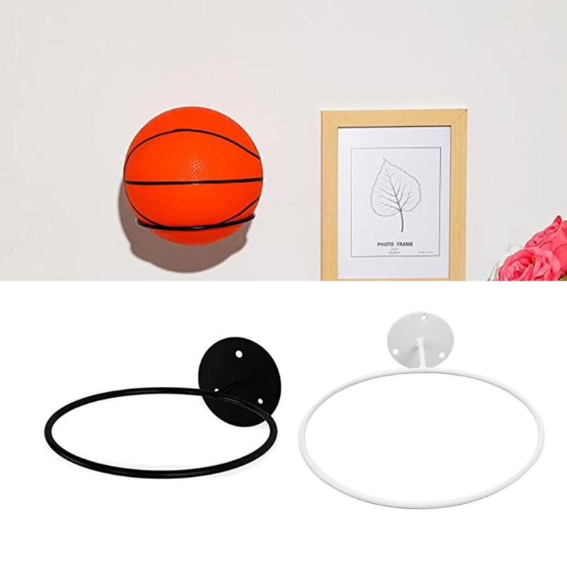 

Hooks Wall Mounted Basketball Storage Rack Iron Multi-purpose Football Display Shelf Ball Holder Space Saving Living Room Decor