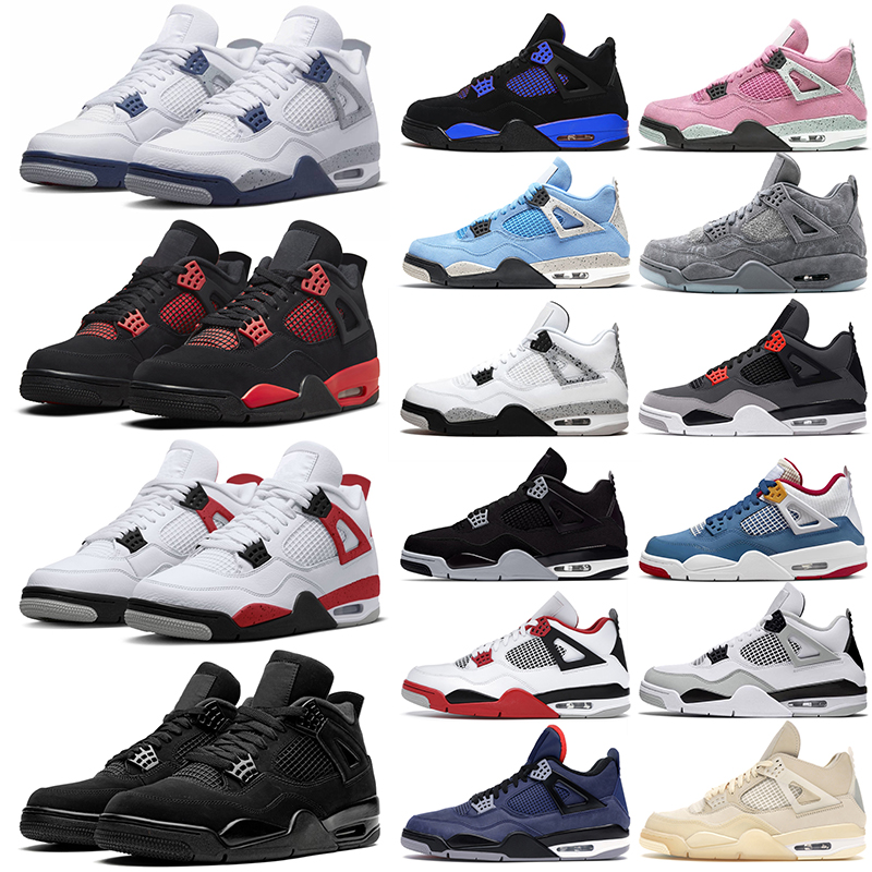 

Jumpman 4 Mens Basketball Shoes 4s Red Thunder Military Black Cat Cool Grey Pure Money University Blue Sail Men Womens Trainers Sports