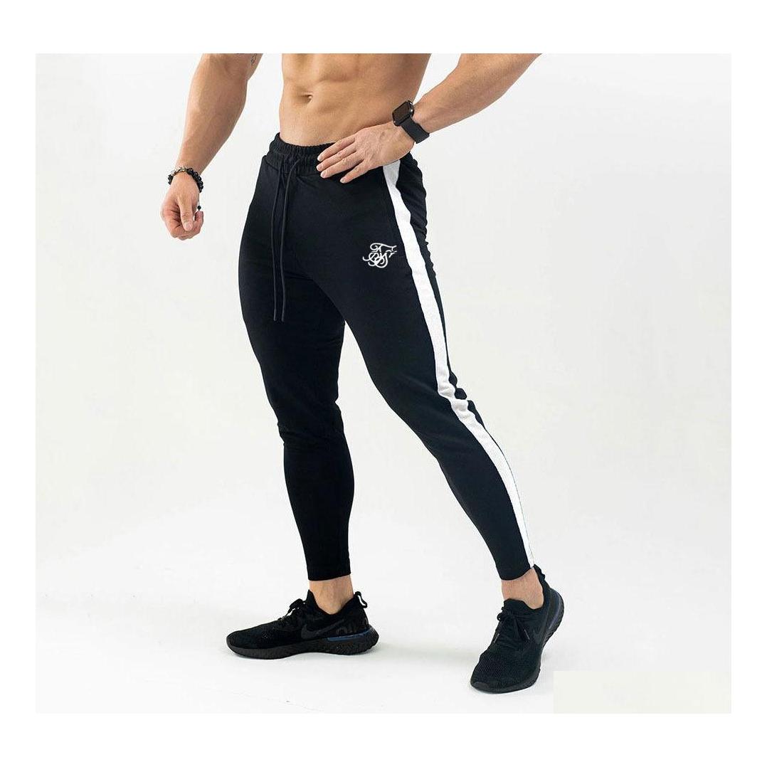 

Men'S Pants Siksilk Autumn Men Fitness Sweat Male Gyms Bodybuilding Workout Cotton Trousers Casual Joggers Sportswear Pencil Drop De Dh7Gr, Khaki no logo