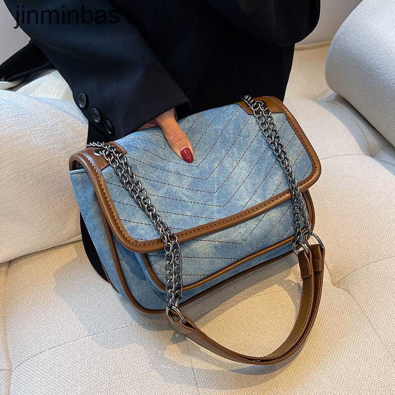 50% de réduction dans les magasins 2023 Sac de mode Sensible Petite femme Automne et Hiver Nouvelle chaîne Msenger Personnalité Denim
