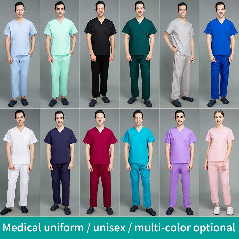 

Nurse Uniform Set Hospital Dentist Beauty Lab Coat Surgical Suit Salon Pharmacy Uniforms Men Nursing Scrubs Uniform Sailor Moon