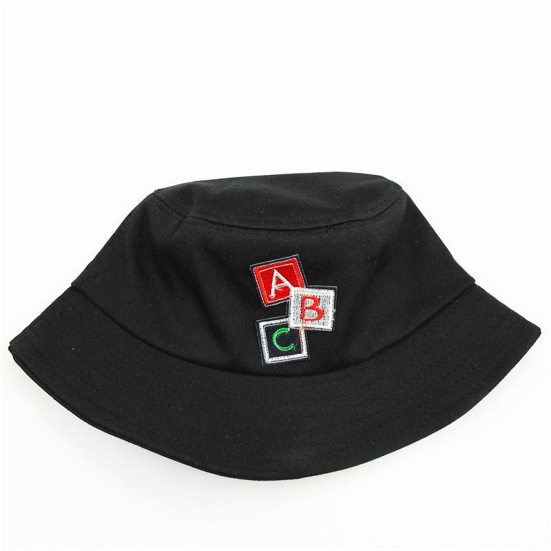 

Berets 2022 Abc Letter Embroidery Cotton Bucket Hat Fisherman Outdoor Travel Sun Cap Hats For Men And Women 238, White