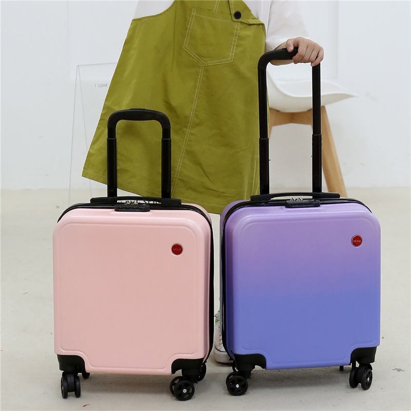 

Suitcases 18 Inch Suitcase Student Trolley Case Large Capacity Rolling Luggage Wheel Cabin Bag Carry on Kids 221208