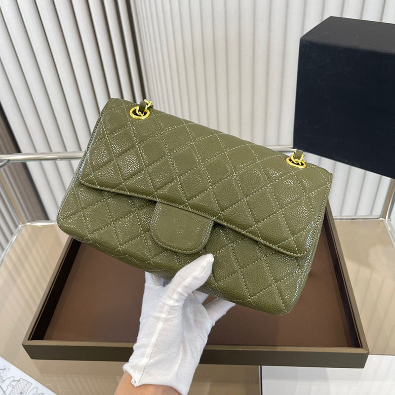 

Women Classic Double Flap Crossbody Bag Caviar Leather Quilted Matelasse Mini Luxury Shoulder Bag Designer Wallet Handbag Versatile Suitcases Coin Purse Bolso, Brown