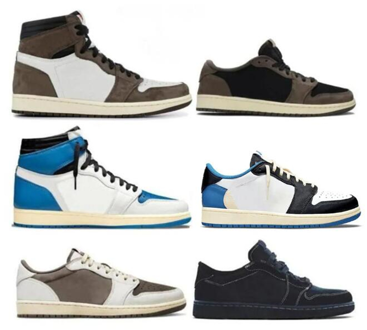 

2022 Authentic Low OG Shoes Black Phantom Olive Travis Scotts Trainers 1 High Fragment Reverse Dark Mocha Cactus Jack Men Women Sports Sneakers With Original box, 13