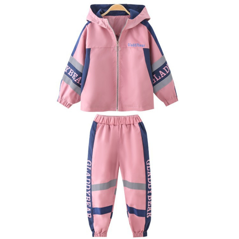 

Clothing Sets Girls Clothing Sets Fashion Autumn Girl Sports Jacket Suit Children Tracksuit Outfits Hooded Sweatshirt Zipper Coat Pants Set 221208, As picture