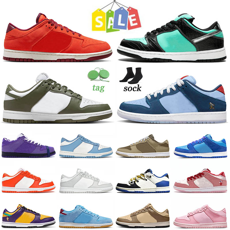

5A Quality News Running Shoes Dunks Triple Pink Low Black White Sb Green Apple UCLA Chunky Valentine Day Pack Malachite Womens Mens Dunksb Sbdunk Trainers Sneakers, A48 reverse panda 36-45