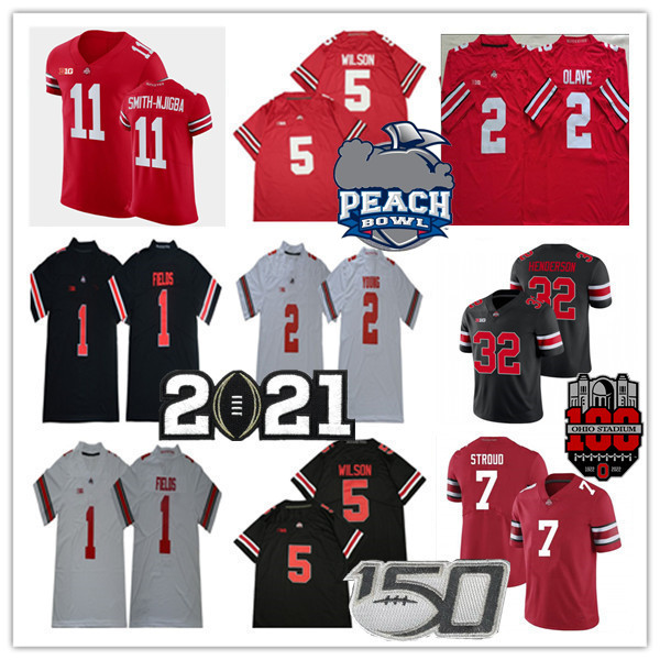

Ohio State Buckeyes OSU College Football Jerseys C.J. Stroud TreVeyon Henderson Jaxon Smith-Njigba Marvin Harrison Jr Olave Garrett Wilson Fields Bosa Elliott Young, As pic