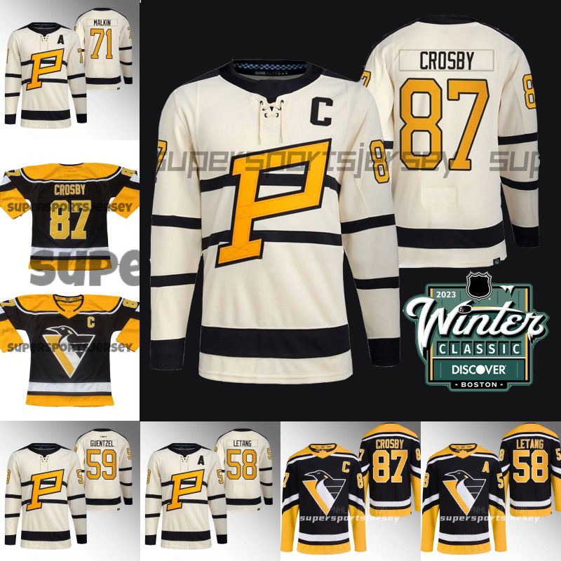 

"Pittsburgh" "Penguins" Hockey Jersey 2023 Winter Classic Sidney Crosby Jake Guentzel Bryan Rust Jeff Carter Evan Rodrigues Evgeni Malkin Jason Zucker fghfjmgf, Home+ads