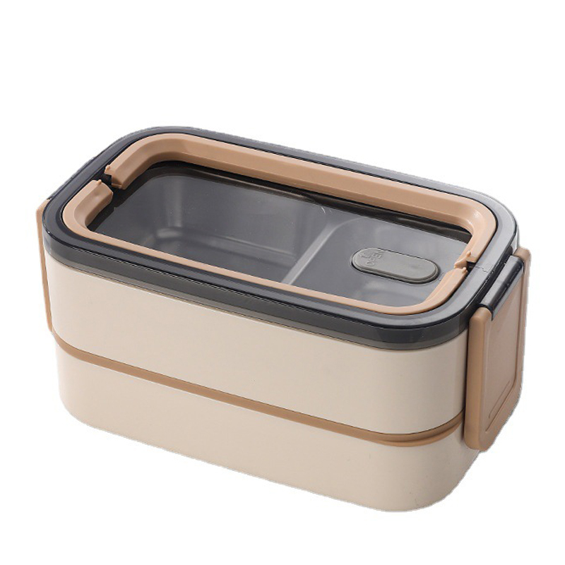 

Two Layer Lunch Box High Grade 316 Stainless Steel Bento Lunch Boxes Food Case Dinner Picnic Organizer 1400ML Can Pour Hot Water Microwave oven available 122260