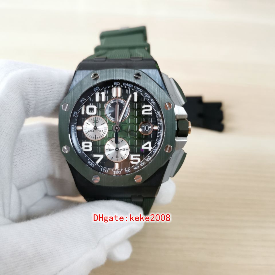 

APF Super mens watches watch 26238TI.OO.A056CA.01 42mm cal.3126 Movement Chronograph green Sapphire transparent Automatic mechanical men wristwatches, Buy box