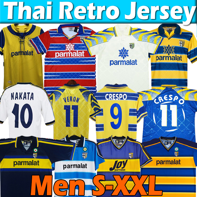 

BUFFON Parma Anniversary soccer Jerseys 93 95 97 98 99 00 01 02 03 retro FUSER BAGGIO CRESPO ORTEGA CANNAVARO classic vintage jersey Football shirt camisa, 1999-2000