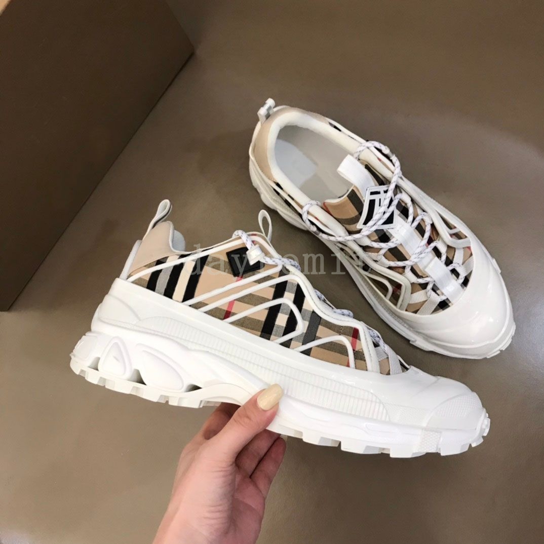 

Designer Casual Shoes Print Check Trainer Mens Vintage Trainers Striped Arthur Sneakers Women Fashion Shoe Lace-up Platform Cotton Sneaker With Box 38-45