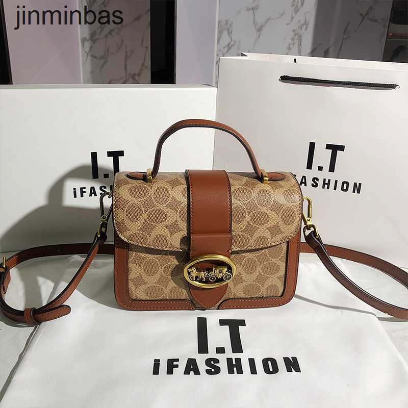 50% de réduction dans les magasins 2023 Sac de mode Style japonais et coréen Nouvelle portée oblique Petit sac carré Contraste de couleur Polyval
