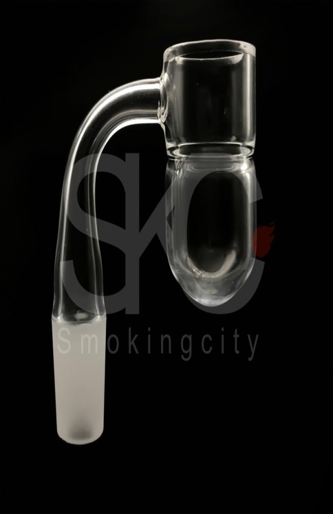 

Splash Guard Beveled Edge Round Bottom Quartz Banger with 10mm 14mm 18mm male female 4590deg Quartz nail For glass water bong rig8376847