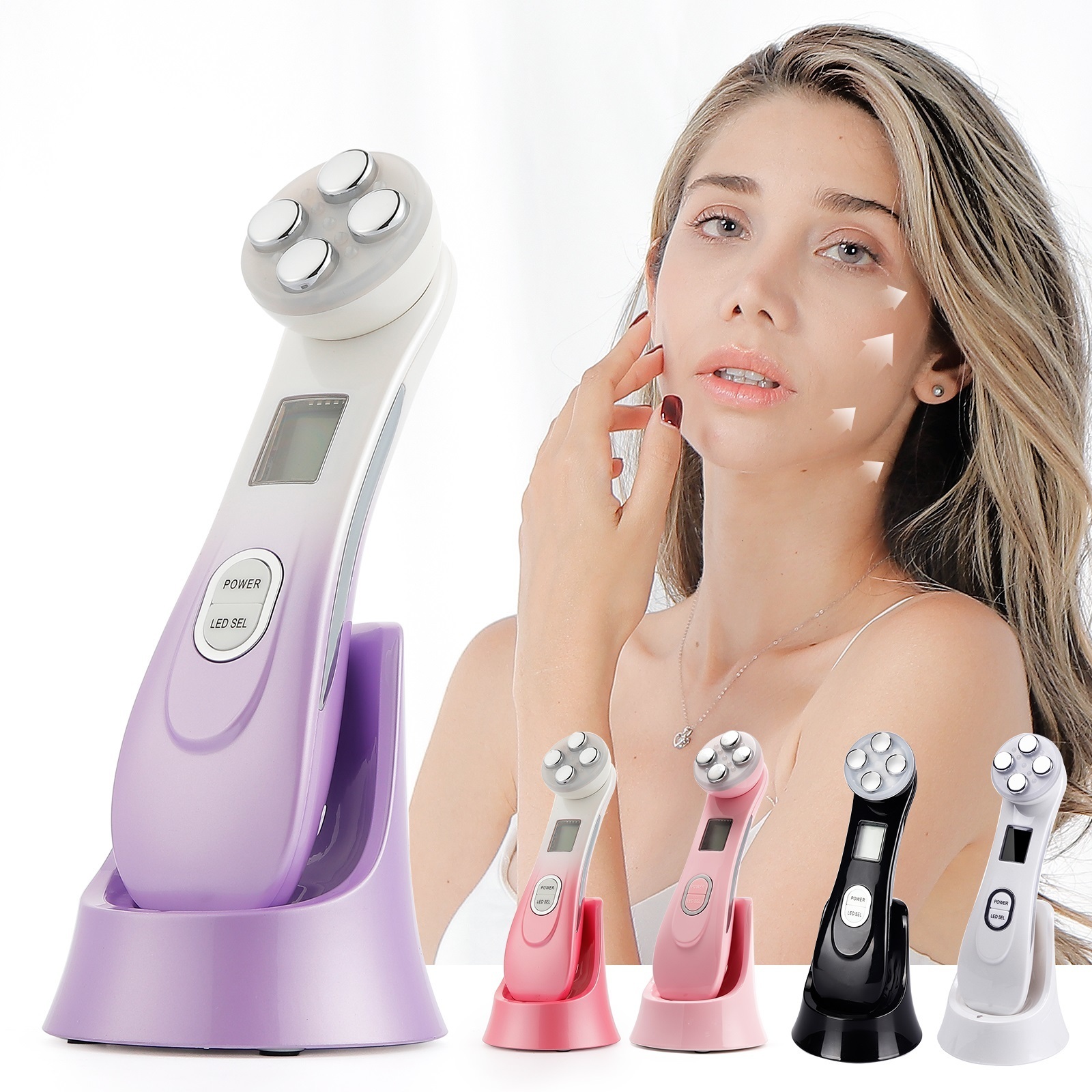 

Face Care Devices NOBOX 5in1 RF EMS Electroporation LED P on Light Therapy Beauty Device Anti Aging Lifting Tightening Eye Skin 221208