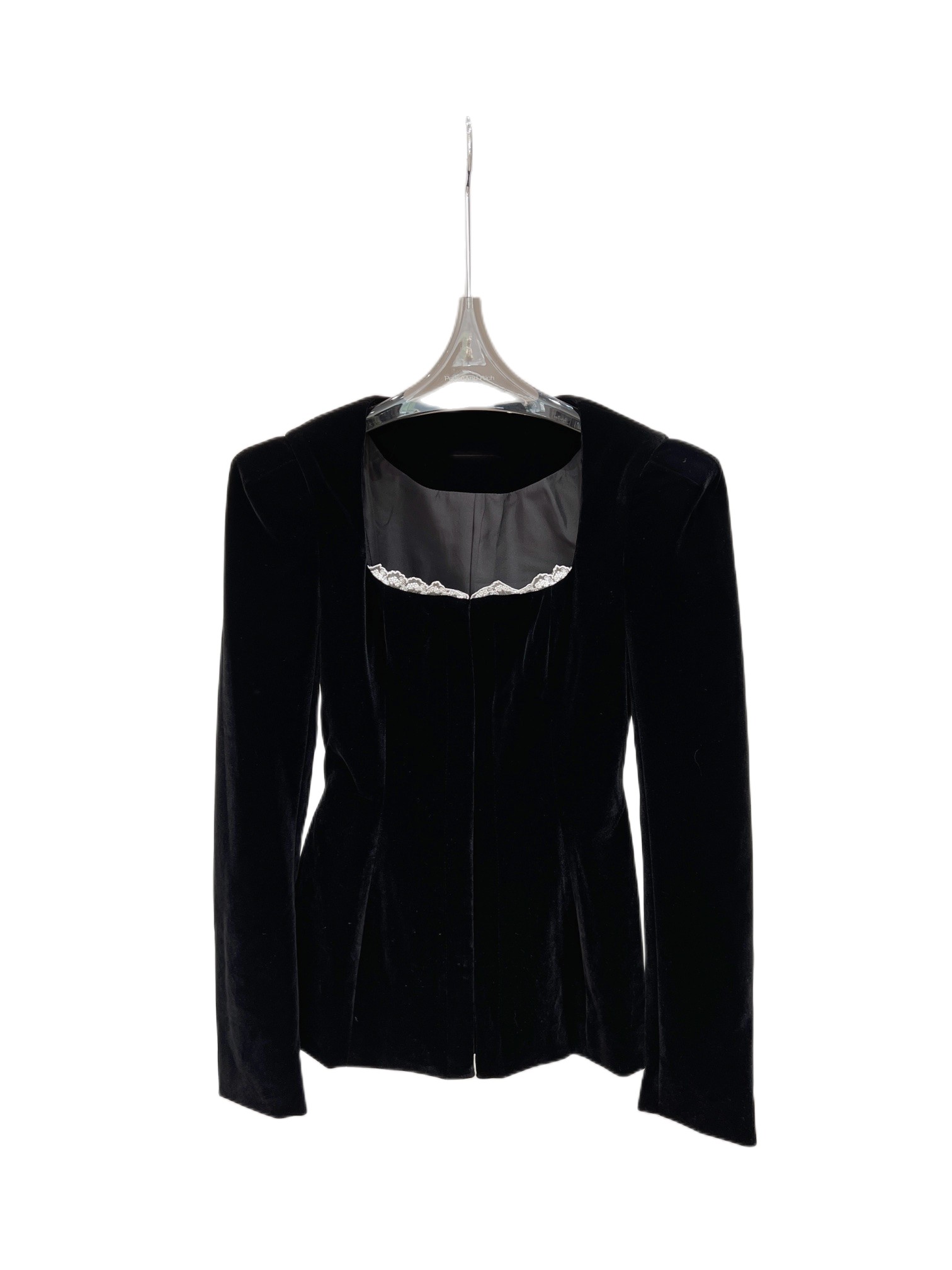 

Women's Outerwear & CoatsVelvet silhouette and velvet street texture, Black