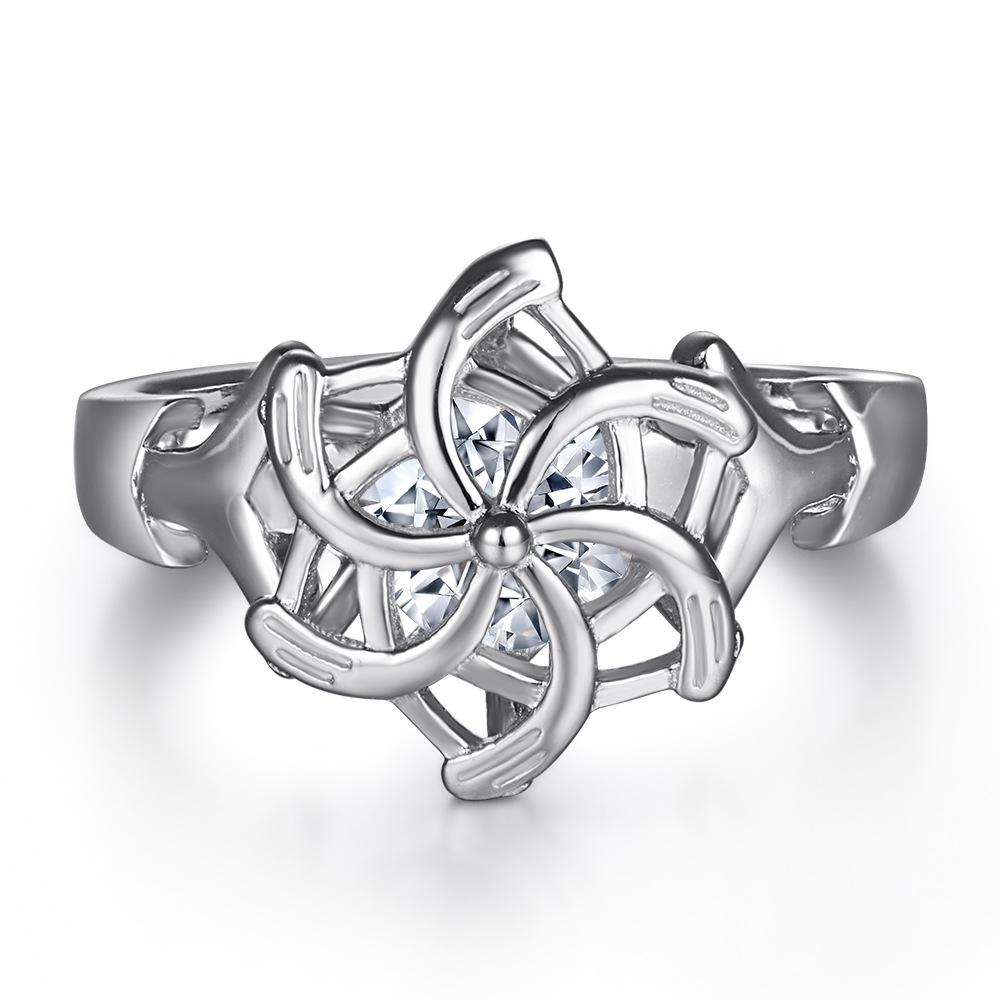 

Wedding Accessories Pure Silver Engagement Rings Fadeless Single Round Diamond Birdal Ring Proposal Ring No Fading Ladies Jewelry TL-061