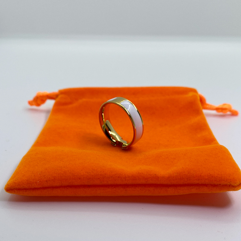 

Luxury Designer H Ring Classic Enamel Fashion Rings Men and Women Jewelry Titanium Steel 18k Gold Couples Ring Party Wedding Valentine's Day Christmas Gifts