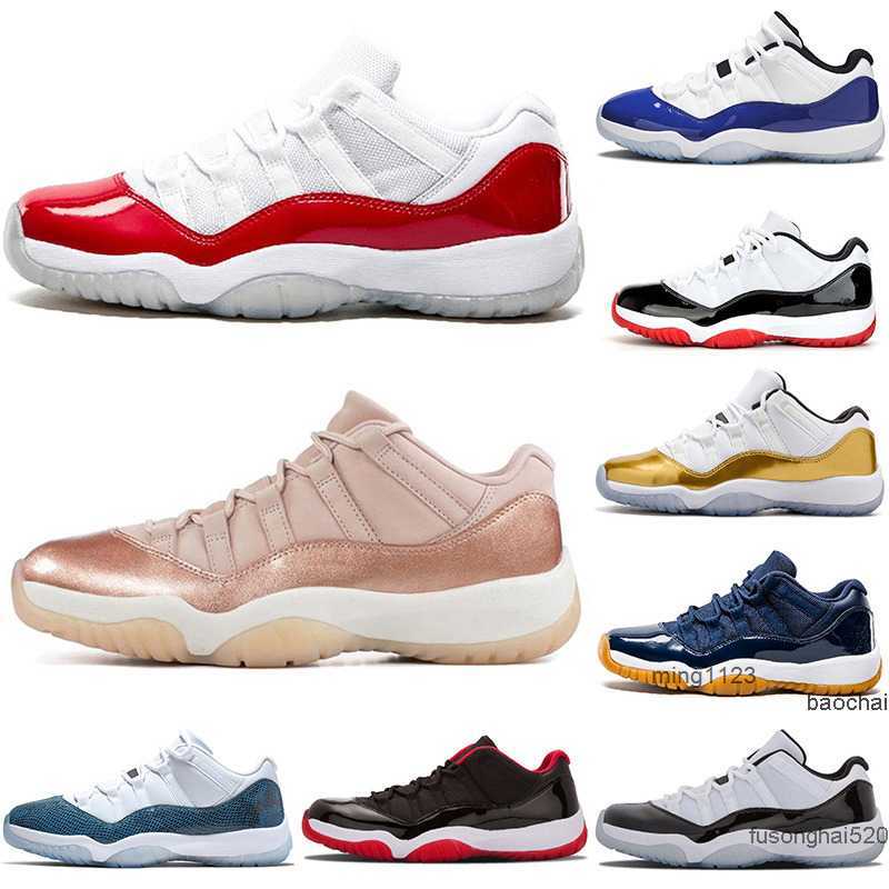 Casual classic low basketball shoes men 11s Navy Snakeskin gum Closing Ceremony white bred Rose Gold Varsity Red Infrared Concord outdoor