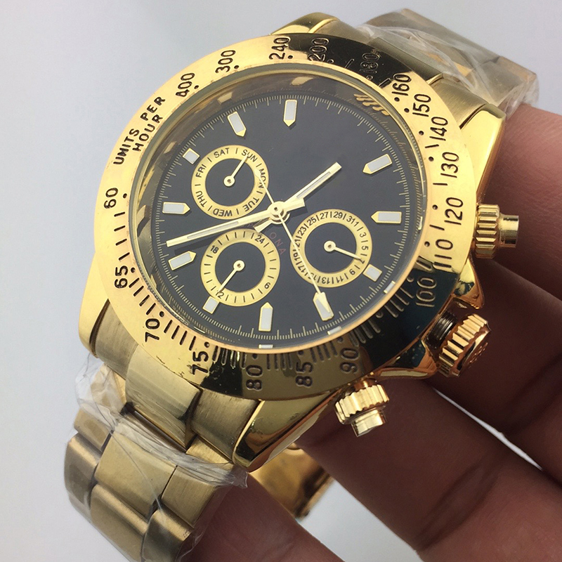Montre de mode pour hommes, mouvement à quartz, chronographe à trois yeux, brille dans le noir, étanche, décontractée