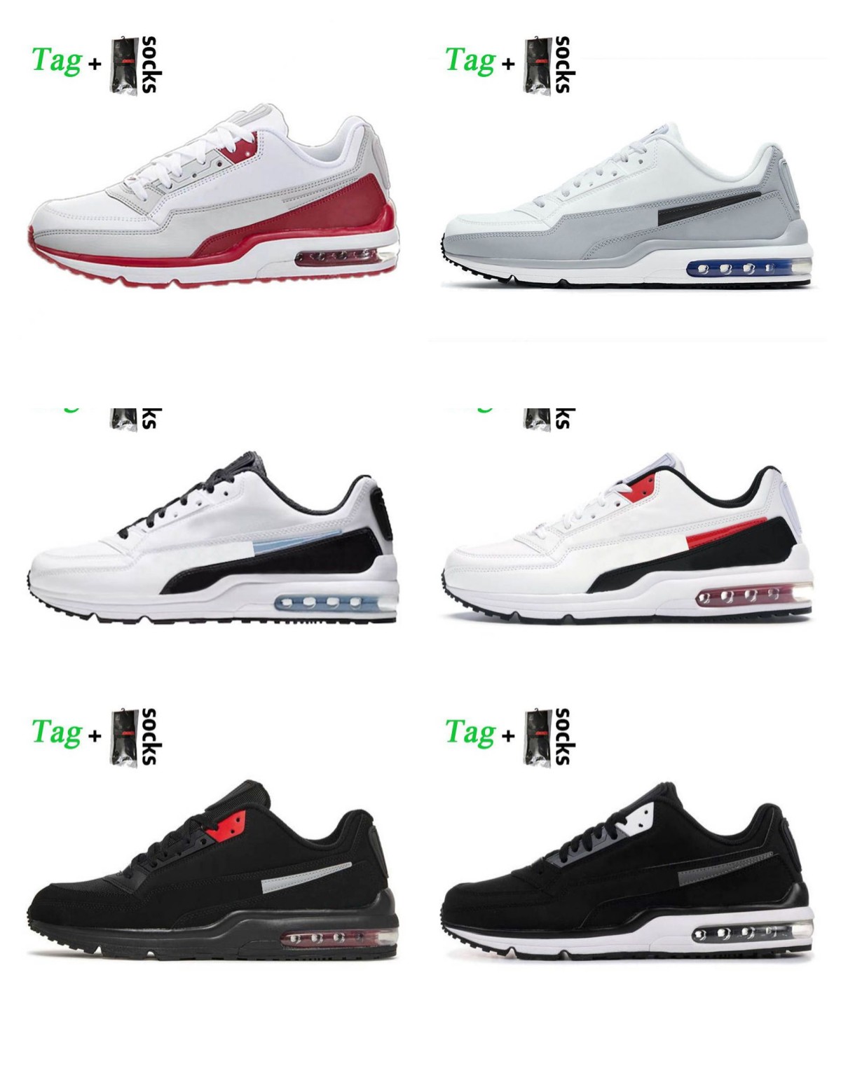 

LTD 3 Mens Running Shoes Triple Black White Light Smoke Grey Blue University Red 2022 Fashion Men Sneakers Trainers, White grey 40-45