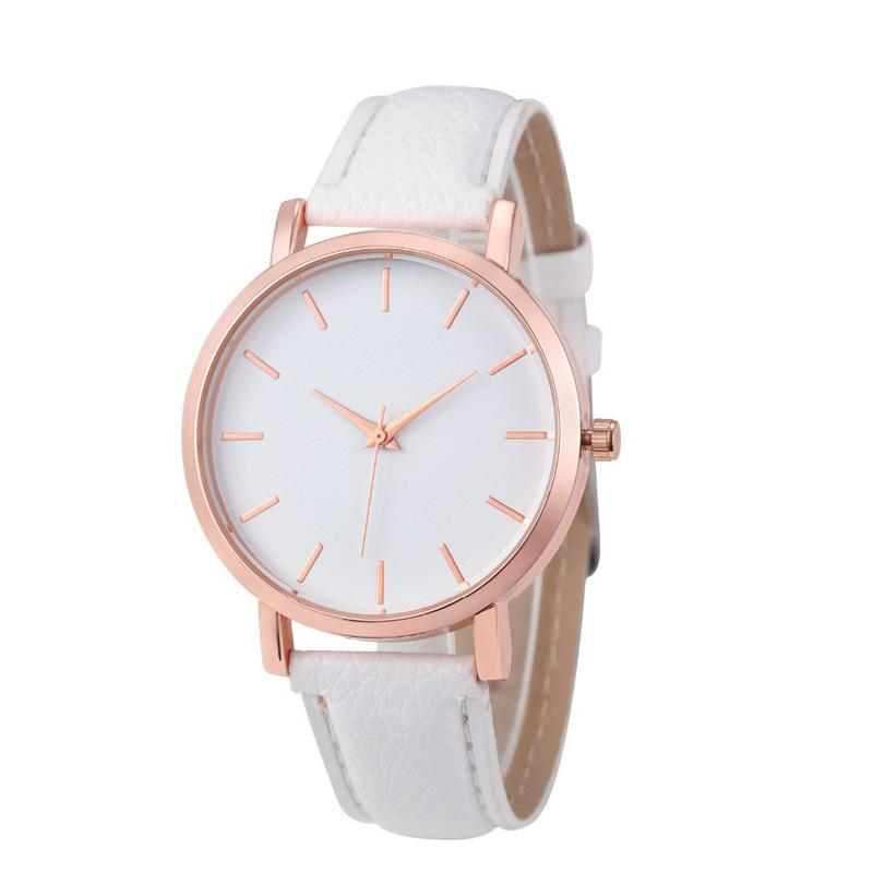 

Wristwatches 2022 Trendy Solid Surface Women Watch Minimalist Temperament Leather Strap Watches For Gift