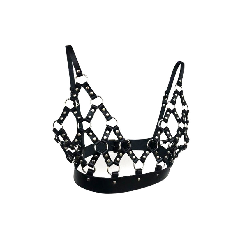 

Costume Accessories Hollow Out Women Leather Corset Cage Black White Red