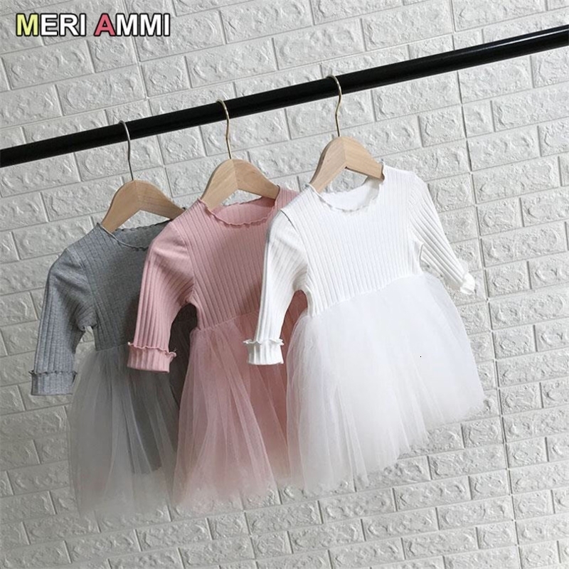

Girls Dresses MERI AMMI Children Clothing ing Long Sleeve Floral TuTu Party For 17 Year 221208, Beige