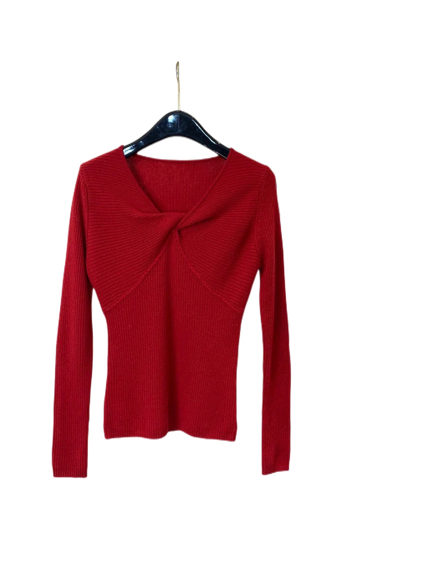 

Autumn and winter new temperament knotting chic collar design can be desired temperament sweater, Black