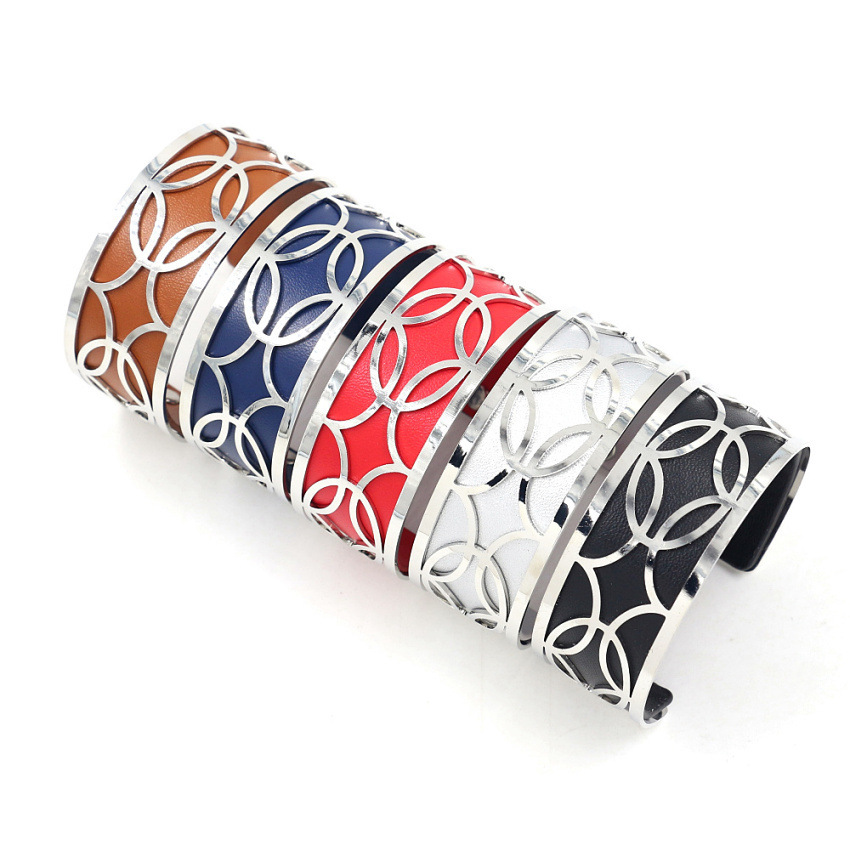 

Legenstar Bracelet Georgette Manchette Femme Interchangeable Leather Bangles For Women Rose Gold Stainless Jewelry