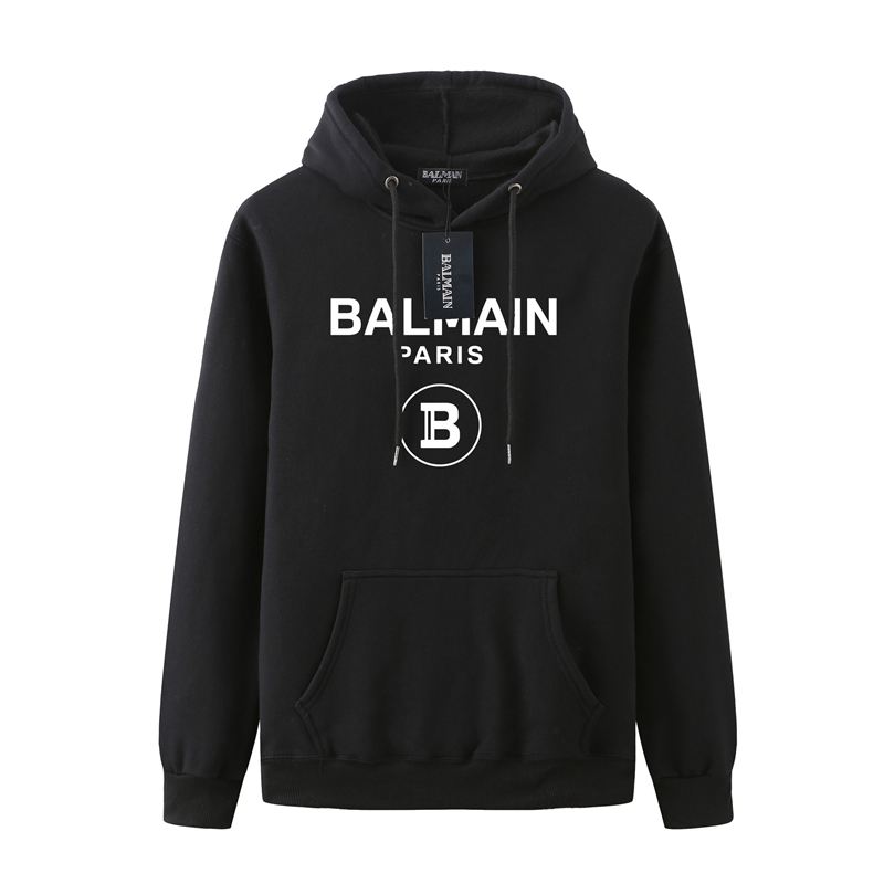 

Balmain Mens Desinger Warm Hooded Hoodies Fashion Womens Long Sleeve Print Loose Black Sweatshirts Couples Clothing Size S-XL