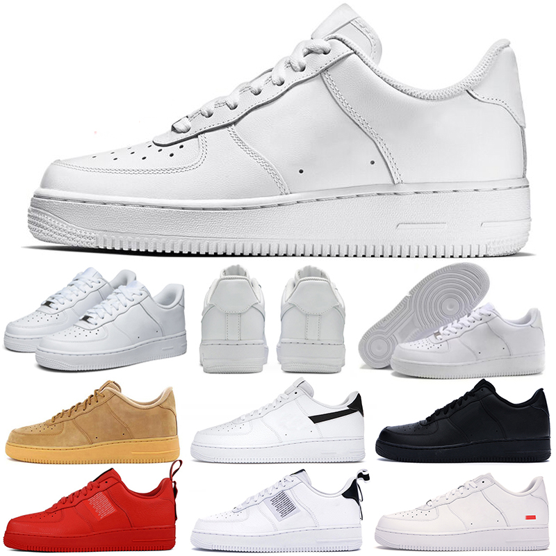 

designer casual shoes 1 low one men women 1s platform shoe af1 classic Triple White Utility Black Red mens womens trainers outdoor sports sneakers, Utility white