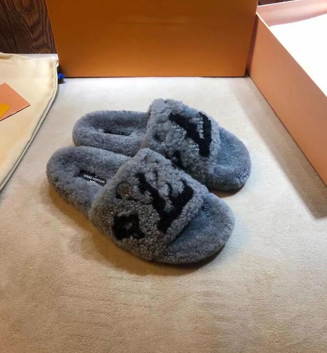 

Luxury home Slide Designer Fashion Women Wool Sandals Warm Comfort Slippers Woman Slipper Shoes Autumn Winter Slides Scuffs Sandal, 01
