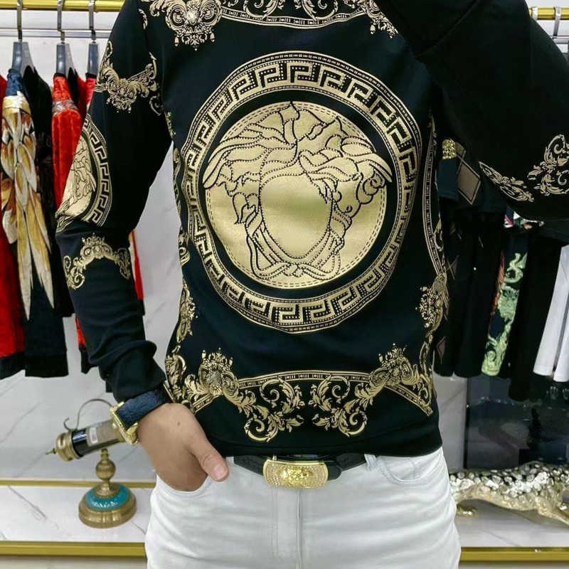 

Autumn designer sweater mens loose pullover coat womens casual sweatshirt ver long sleeved T shirt fashion hoody 6xl 7xl, Brown