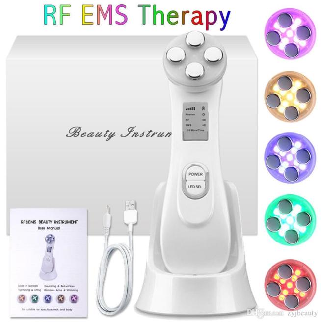

Face Lift Tighten Beauty Machine Face Skin EMS therapy Electroporation RF Radio Frequency Facial LED Pon Skin Care Device7997565