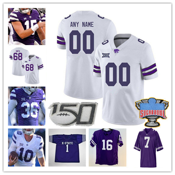 

Ncaa Sugar Bowl Kansas State Wildcats KSU College Football Jerseys Will Howard Adrian Martinez Deuce Vaughn Malik Knowles Austin Moore Felix Anudike-Uzomah Brents, Men white