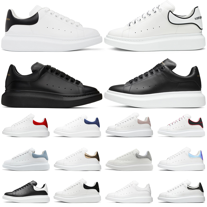 Alexander mcqueen oversized Casual Shoes Men Women Leather Suede Black Pink Blue Green Grey Red For Mens Outdoor Sneaker Trainers