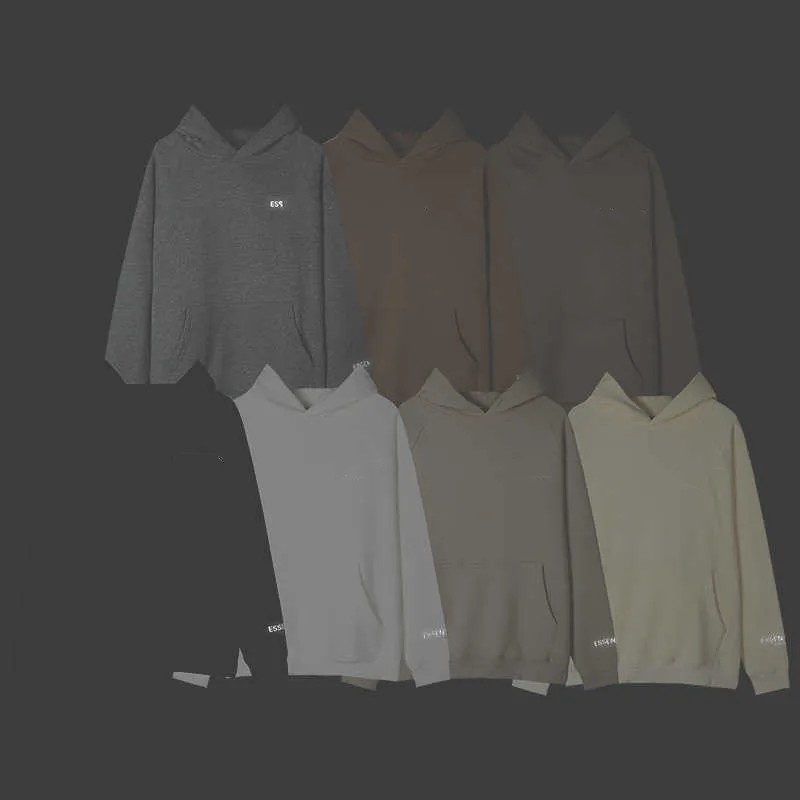 

Men' and Women' Hoodies Sweatshirts 2022 Fashion High Street Brand Es Autumn Winter New Style Double Line Plush Hooded Sweater Trend Loose Casual 5wa8, White