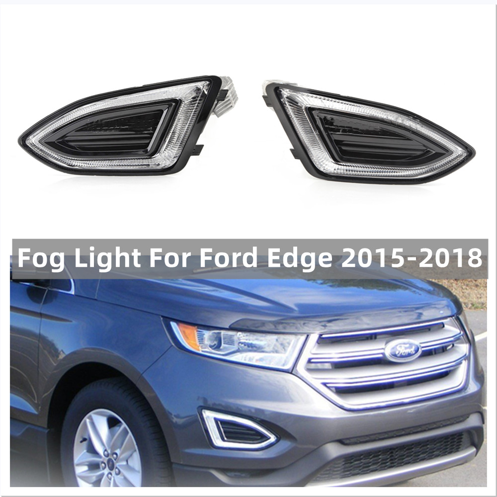 

LED Car Fog Light For Ford Edge 20 15-20 18 US Version Headlight Cover Frame Grille Daylights Car Accessories
