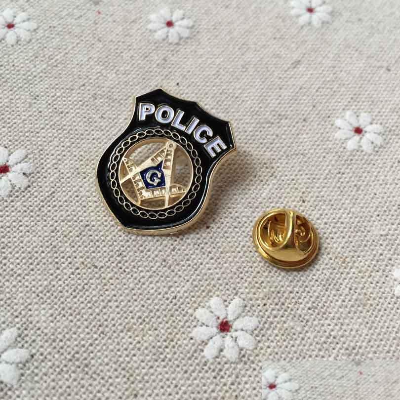 

Pins Brooches 50Pcs Square And Compass With G Enamel Brooches Wholesale 1 Masonic Lapel Pin Badge For Police Reemasonry Metal Craft Dhtd7