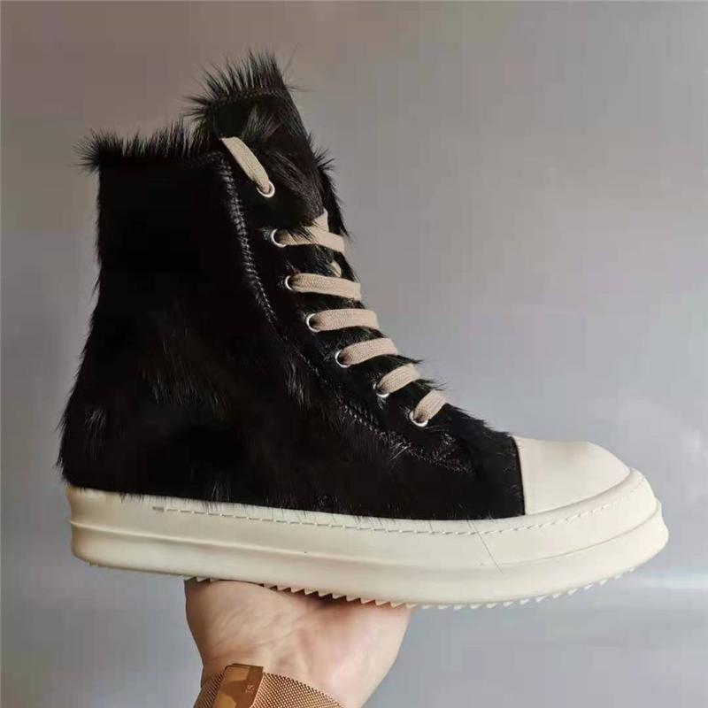 

2022 New Women Boots Horsehair Upper Fashion Boots Party Street Culture Pony